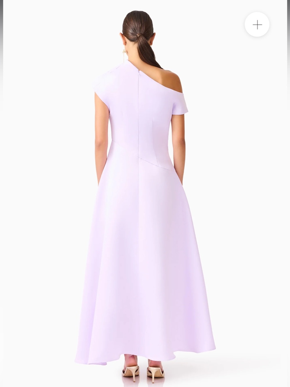 elliatt marissa purple one shoulder asymmetrical hem maxi gown dress size Large - Picture 7 of 14